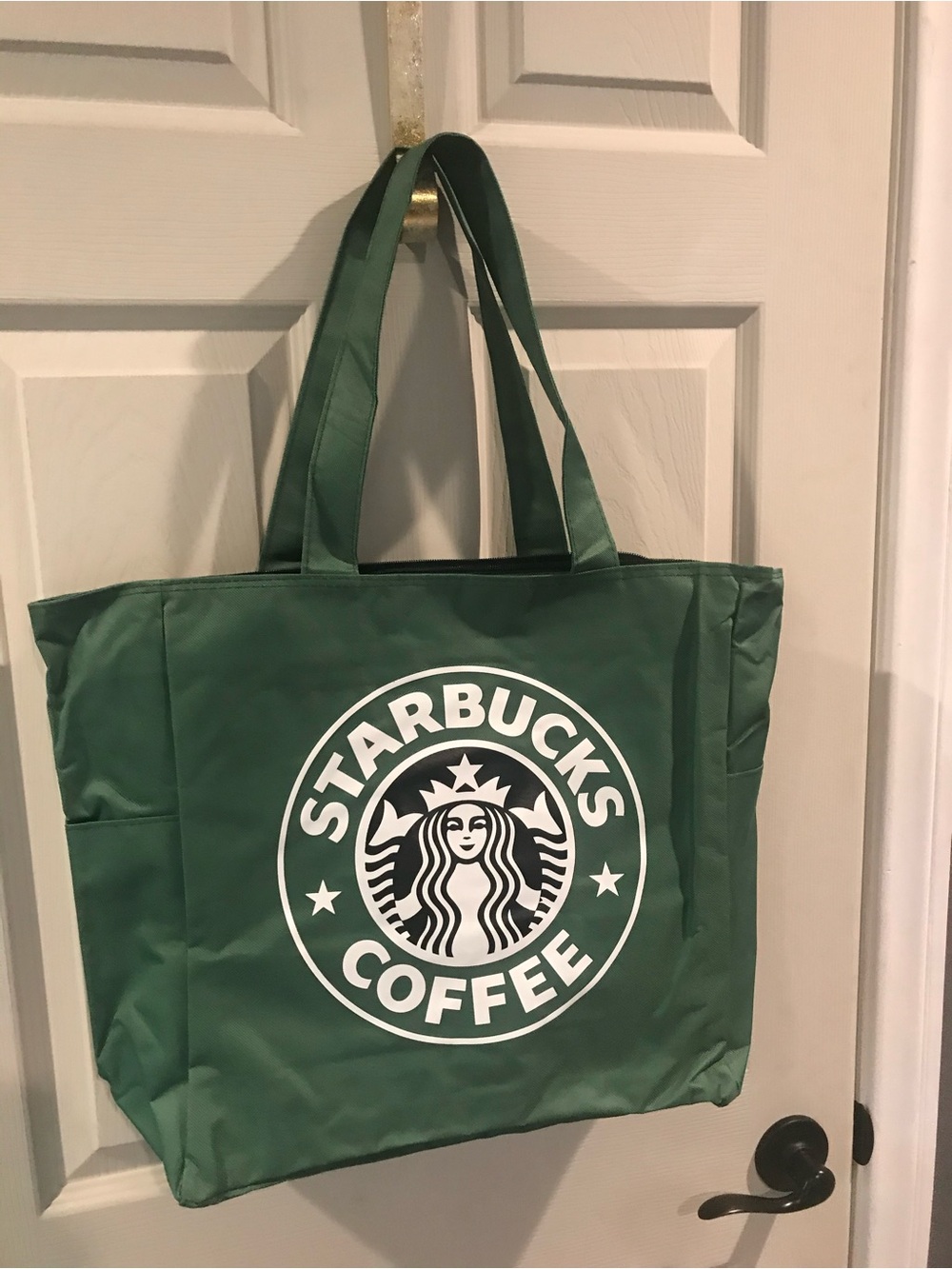 Starbucks Green Logo Tote Bag with White Emblem - Picture 3 of 7
